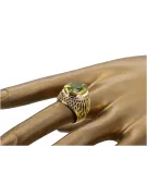 Yellow Peridot 14K Yellow gold Ring Vintage vrc089y